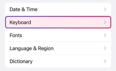 iOS Dictation settings